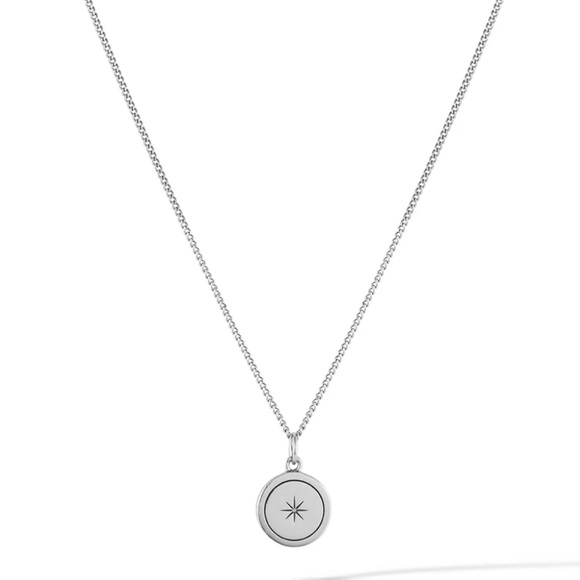 NWT Vincero Silver 925 North Star Celestial Pendant with Extender - Picture 4 of 17